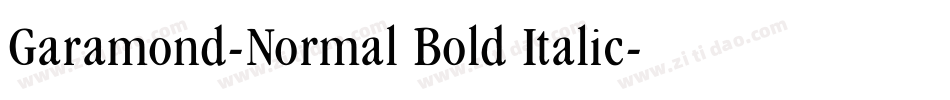 Garamond-Normal Bold Italic字体转换
